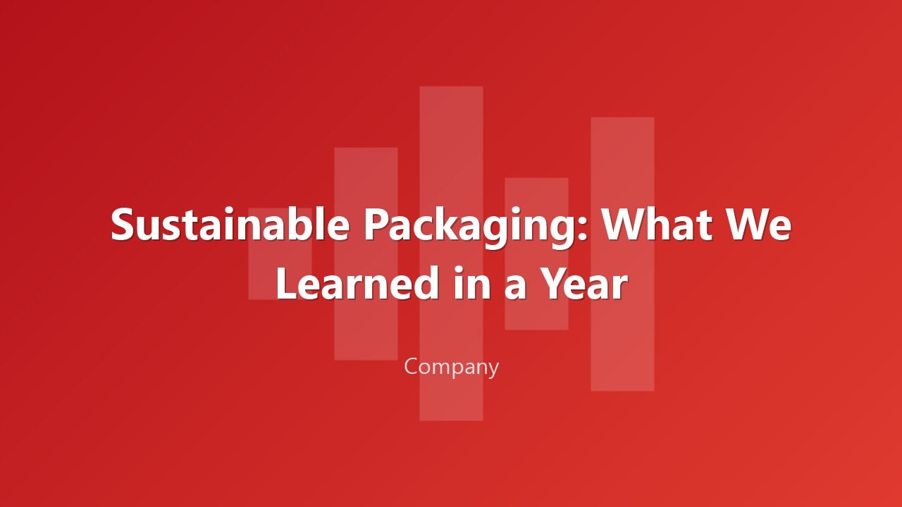 Sustainable Packaging: What We Learned in a Year