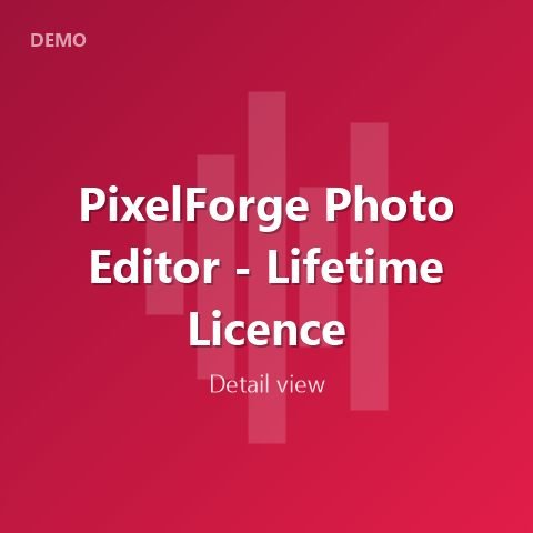 PixelForge Photo Editor - Lifetime Licence
