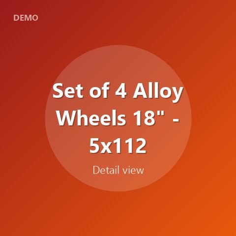 Set of 4 Alloy Wheels 18" - 5x112