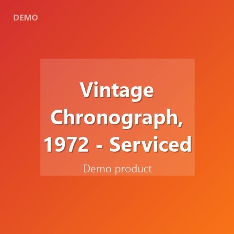 Vintage Chronograph, 1972 - Serviced
