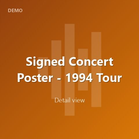 Signed Concert Poster - 1994 Tour